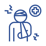 1 Injured person consulting a personal injury attorney in Buffalo, NY, for motor vehicle accidents, slip-and-falls, medical malpractice, and other legal claims.